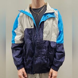 Vintage Dior Men's Colorblock Windbreaker Jacket Medium